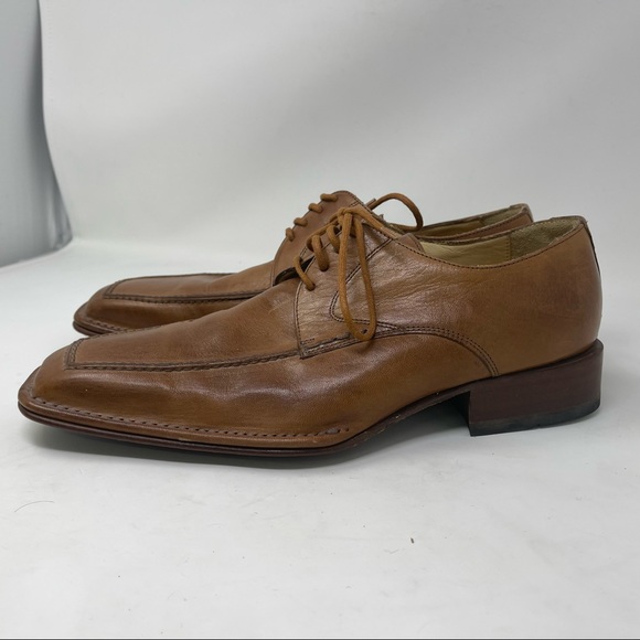 Democrata square toe leather shoe lace up size 43 or US size 10 - Picture 6 of 16